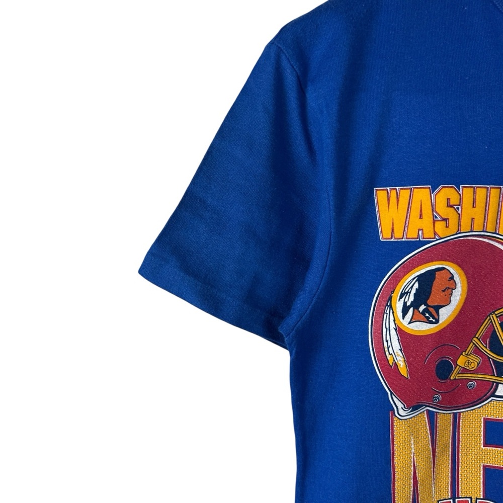 Vintage 1992 Washington Redskins Super Bowl NFL Football Blue Shirt Size M - Picture 5 of 9
